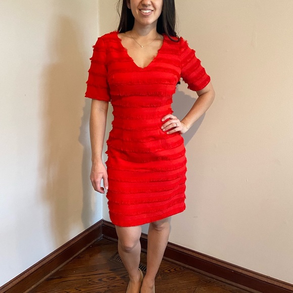 Fun fringe orange dress - Picture 2 of 5